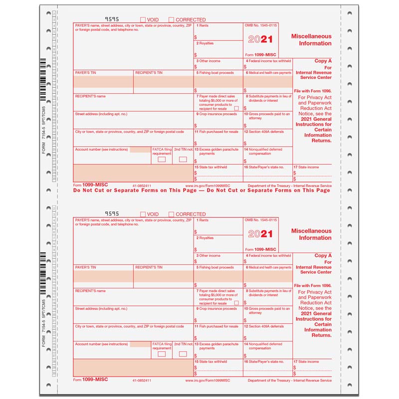 MISC Miscellaneous Income Part Continuous Form Up