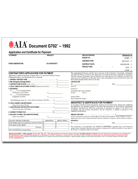 AIA Form G702